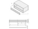 SCHROFF voorpaneel 1 HE, 63 HE, horizontale railmontage, 2,5 mm, al, geanodiseerd vooraan, geleidend achteraan