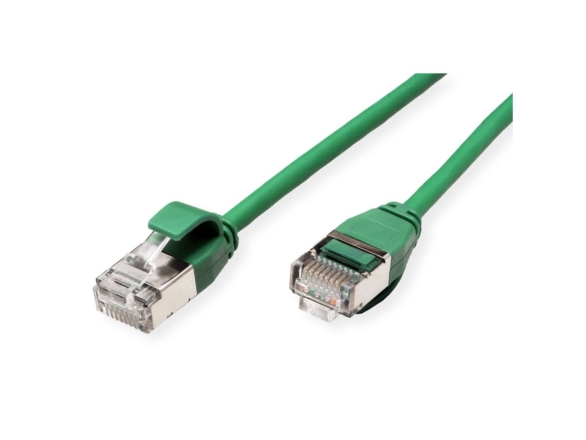 ROLINE F/UTP DataCenter Patchkabel Cat.6A (Class EA), LSOH, extra dun, groen, 2 m