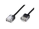ROLINE UTP DataCenter Patchkabel Cat.6A (Class EA), LSOH, dun, extra korte stekker, zwart, 5 m