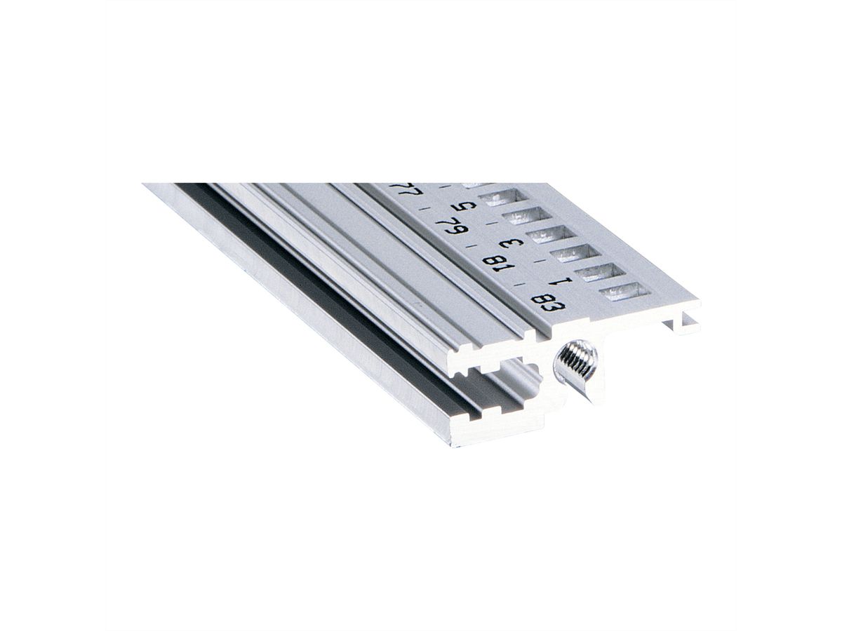 SCHROFF horizontale rail, voorzijde, type L-OD, licht, zonder lip, 28 pk