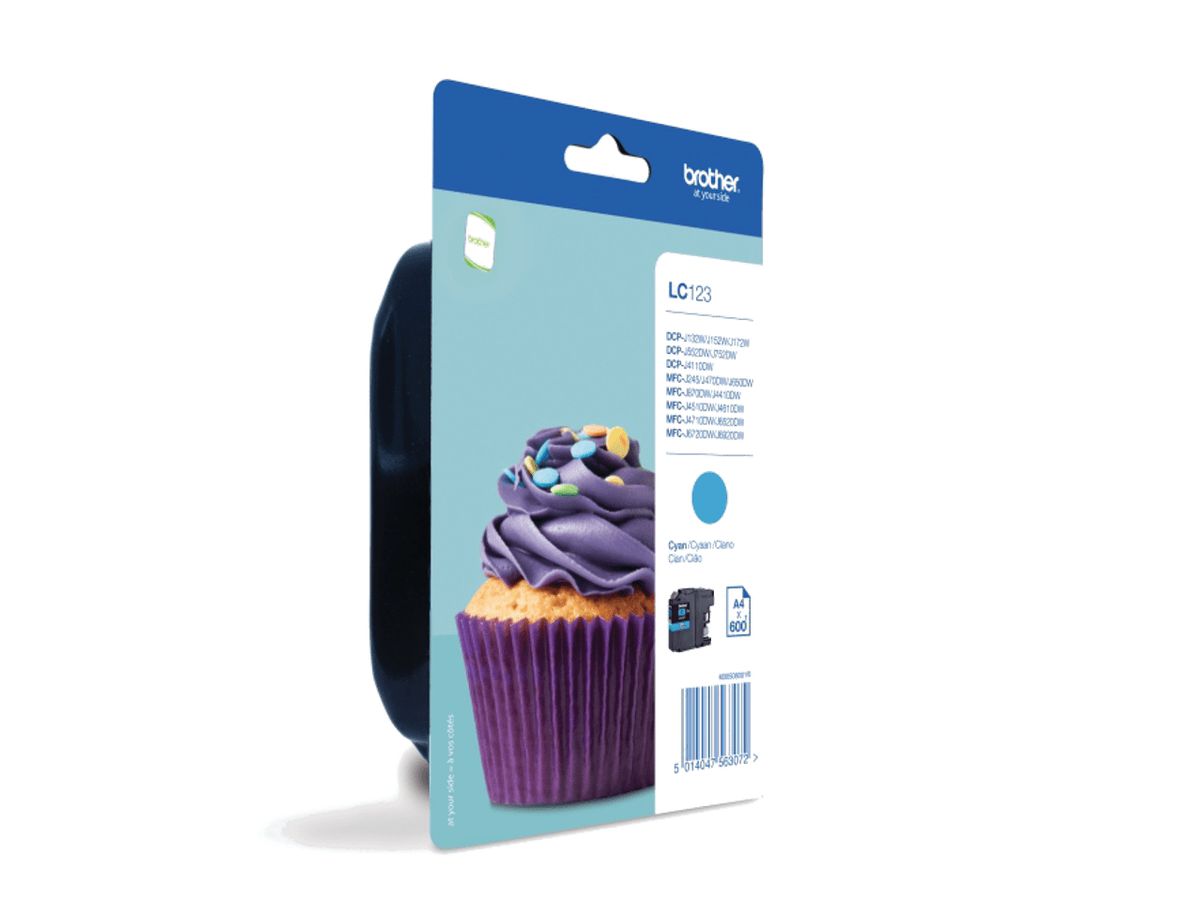 Brother LC123CBP inktcartridge 1 stuk(s) Origineel Cyaan