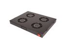 ROLINE 19" Fan unit with 4 fans, ON/OFF black