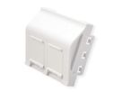 METZ CONNECT Keystone Anschlussdose 45x45 mm, 2 Port unbestückt, reinweiß RAL 9010
