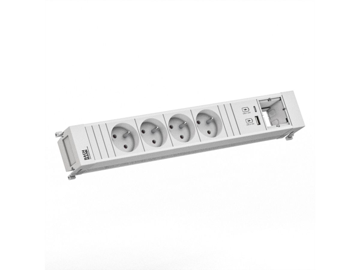 BACHMANN POWER FRAME 4xUTE 1xUSB A/C 22W 0.2m GST18