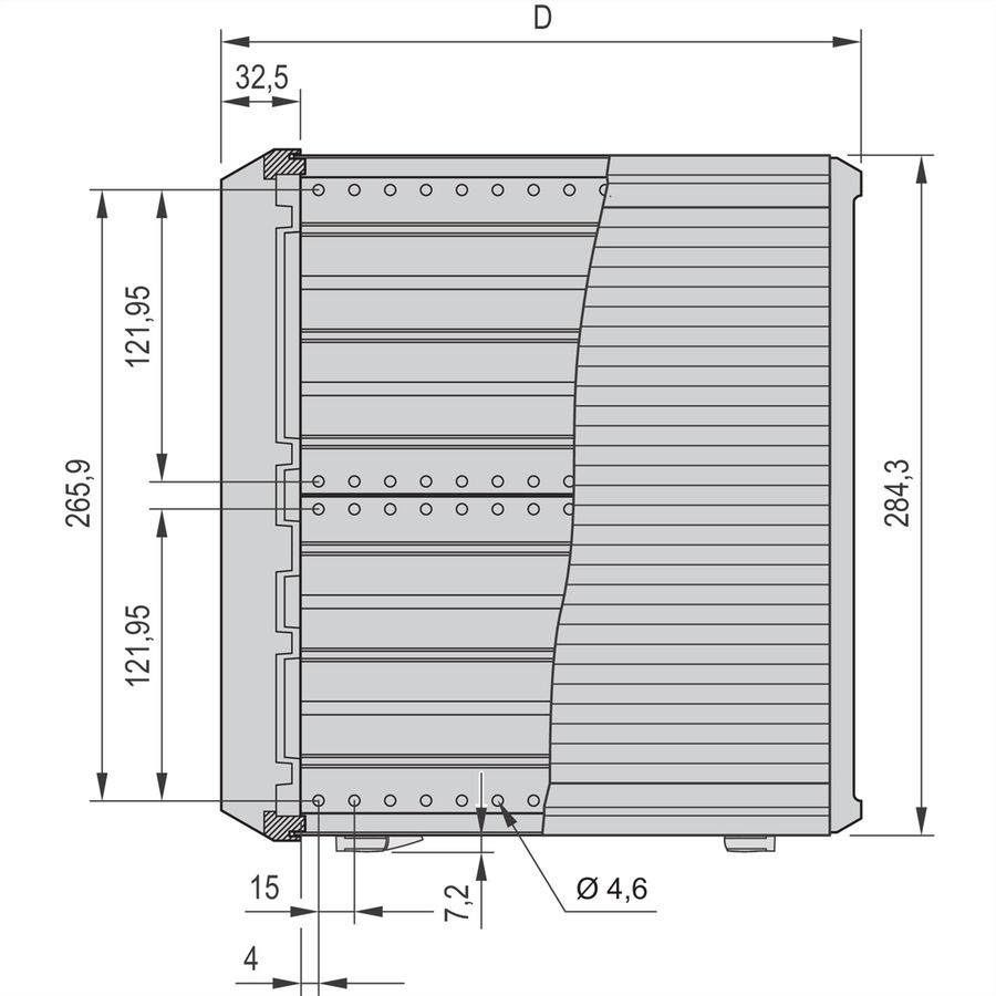 SCHROFF PropacPRO Complete Desktop Case, Shielded, 6 U, 84 HP, 446 mm