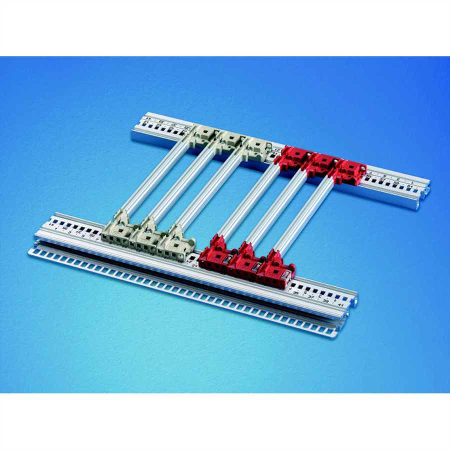 SCHROFF Guide Rail Multi Piece, Mid-Piece, Aluminium Extrusion, 160 mm, 2.5 mm Groove Width, Silver, 10 Pieces