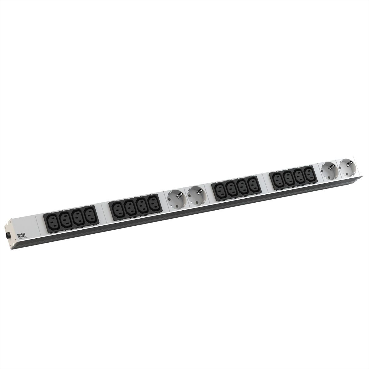 BACHMANN IT PDU ALU 1U 16x C13 4x earthing contact CEE 16A blue