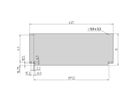 SCHROFF Inpac voorpaneel met bodemplaat, 2 HE, 2,5 mm, Al, geanodiseerd, onbehandelde randen