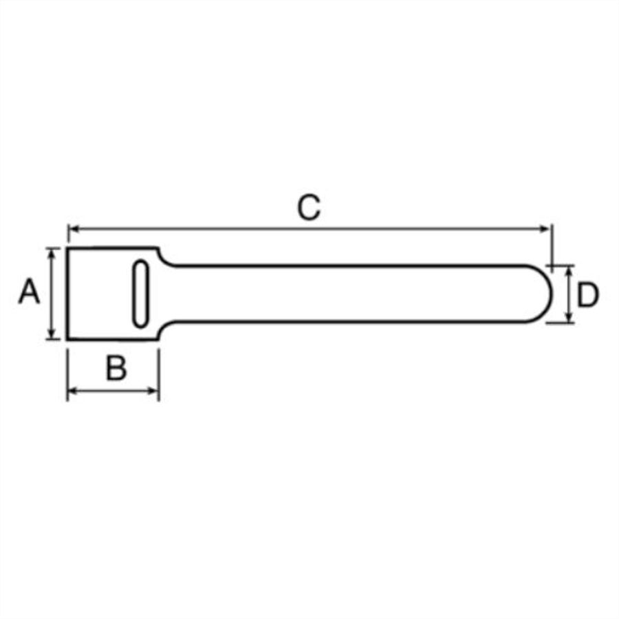 SCHROFF klittenband 12 x 300 mm