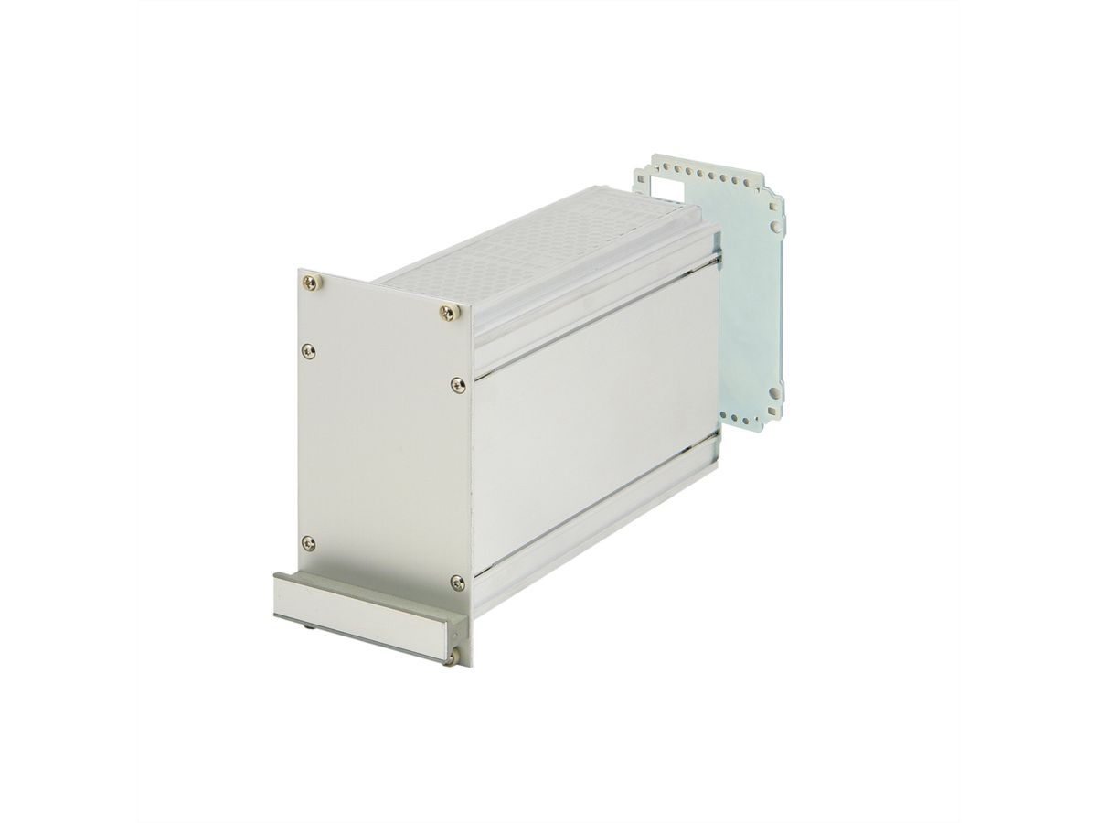 SCHROFF insteekmodule met frame PRO, gladde afdekking, 1 connector, 3 HE, 8 HE, 227 mm
