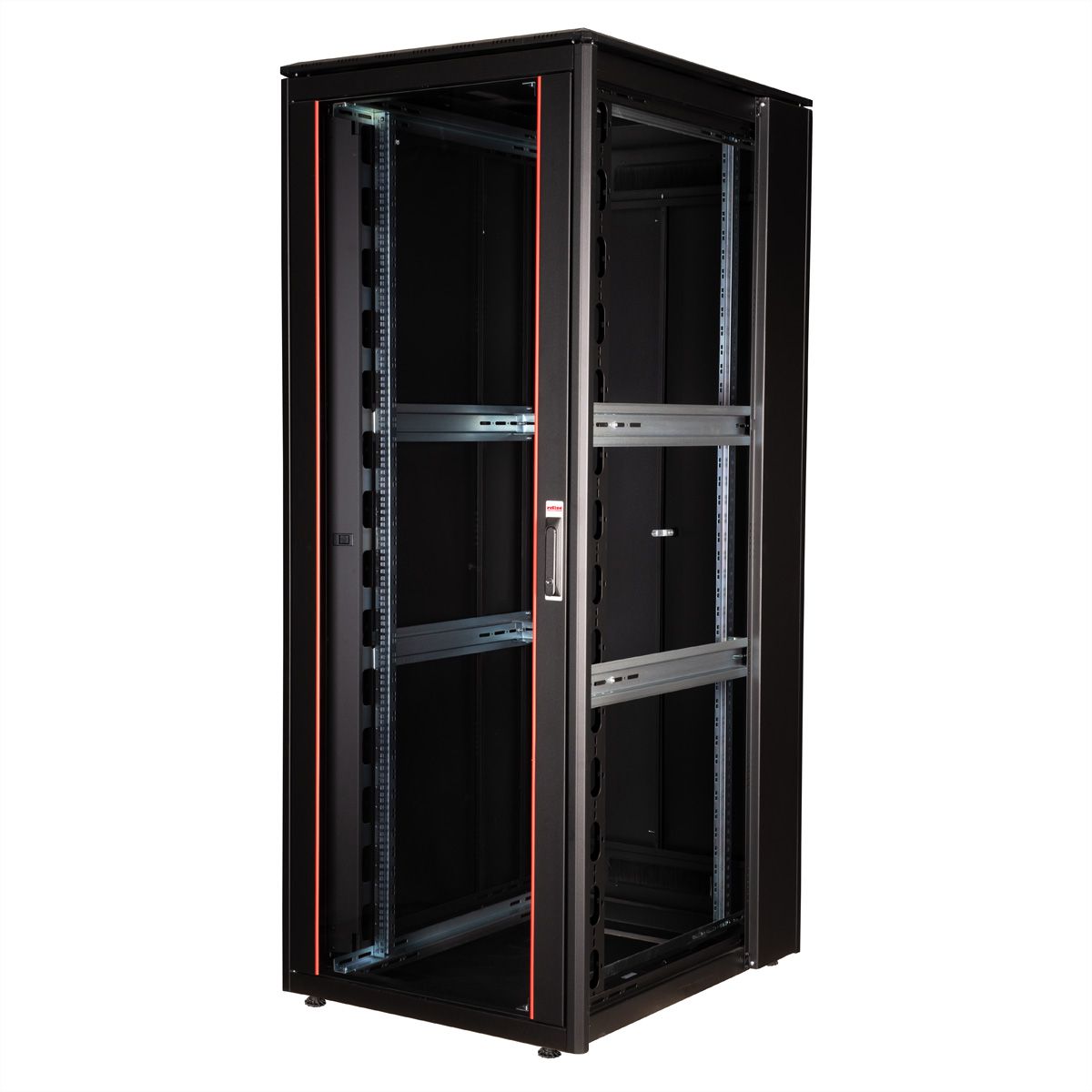 ROLINE 19-inch netwerkkast Pro 42 U , 800x1000 BxD Glazen deur zwart