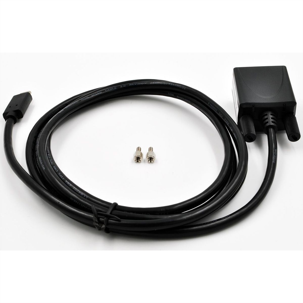 EXSYS EX-2311-2IS USB2.0 C zu 1 x RS-232 1,8m 15KV Überspannungsschutz FTDI Chip-Set, schwarz, 1,8 m