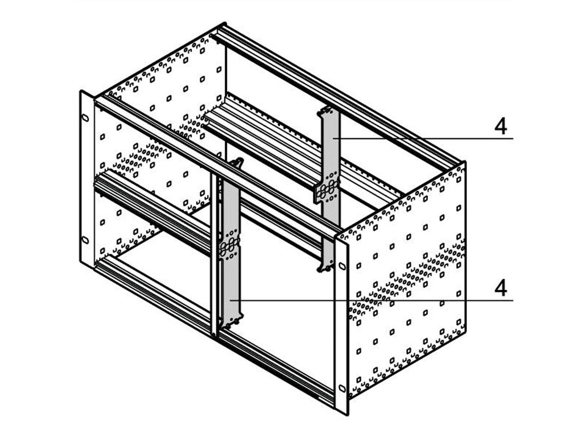 SCHROFF Splitting Extrusion 6 U for Combined Mounting