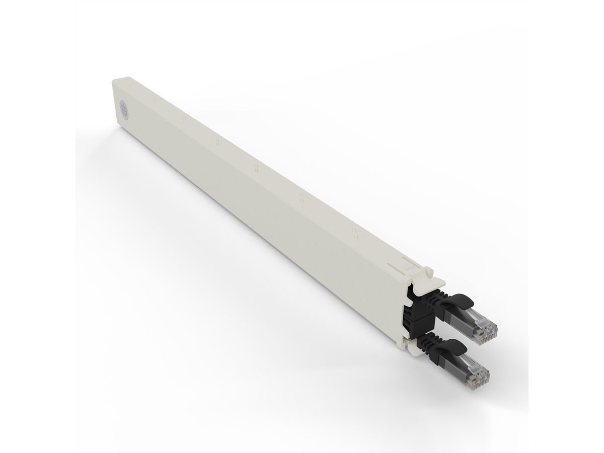 patchbox.one Kassette 8RU UTP schwarz Cat.6a 0,8m