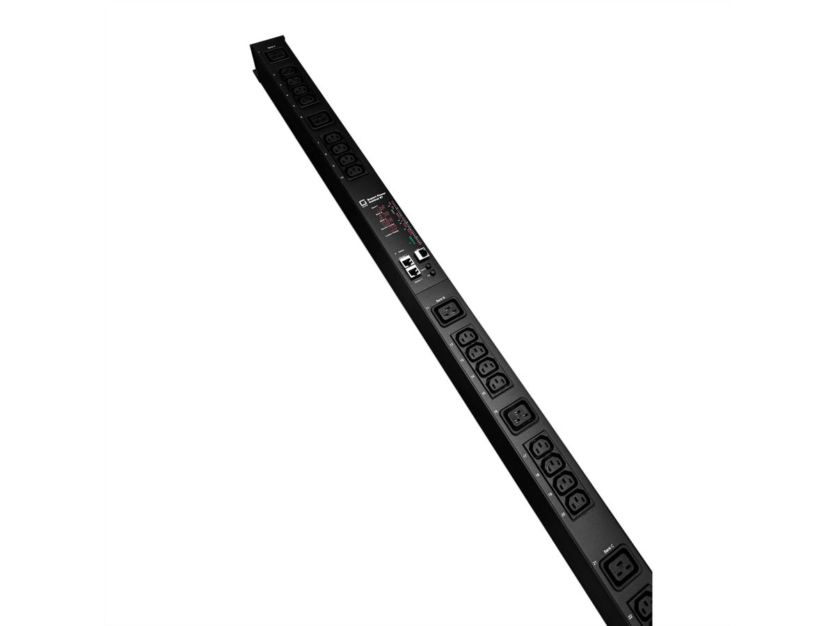 GUDE EPC 87-1310-18 30-fach switched und metered PDU, vertikaler Einbau 0HE, schwarz, 170 cm