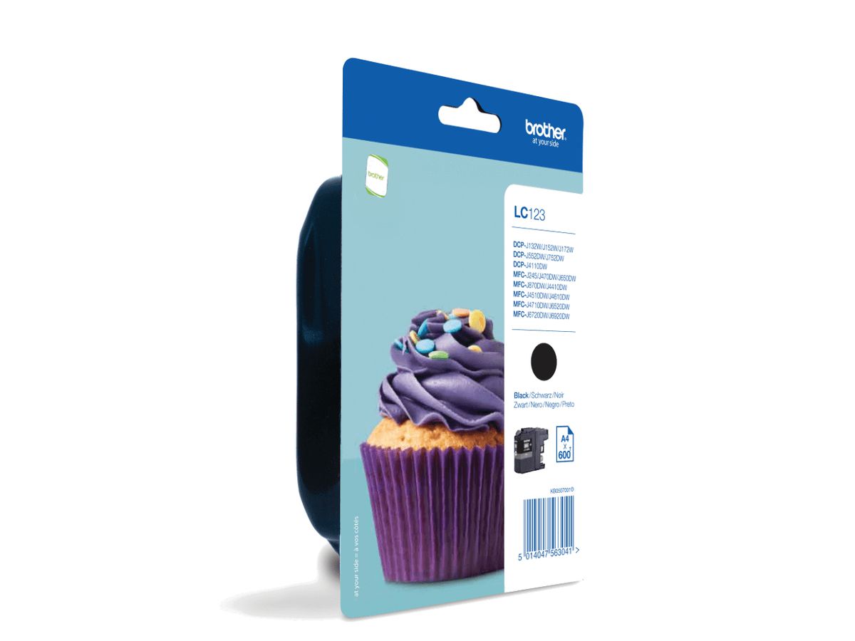 Brother LC123BKBP inktcartridge 1 stuk(s) Origineel Zwart