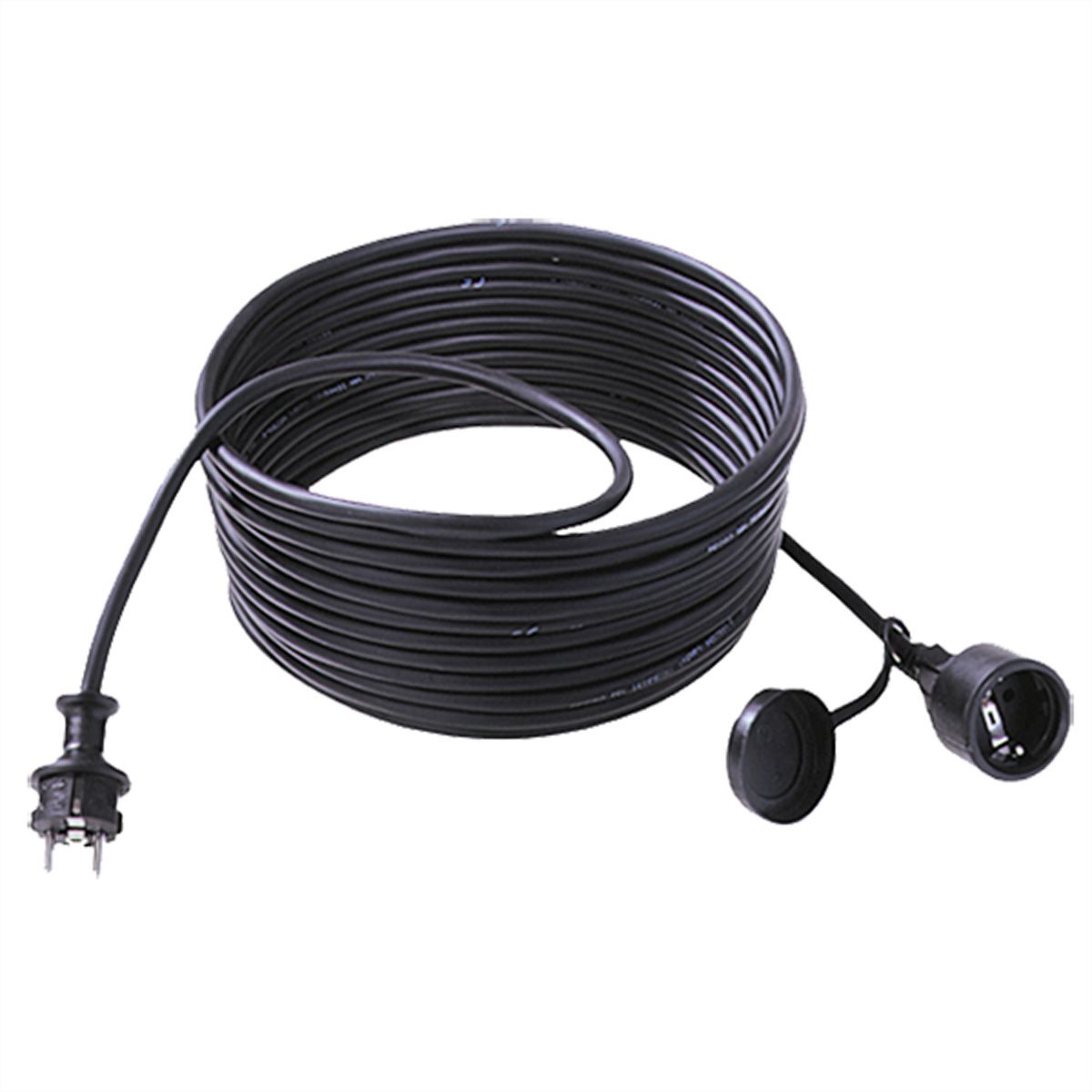 BACHMANN Extension 3G1,5mm² black, 25m, H07RR-F rubber earthing contact, black, 25 m