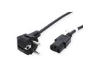 ROLINE GREEN Power Cable, straight IEC Connector, black, 0.8 m