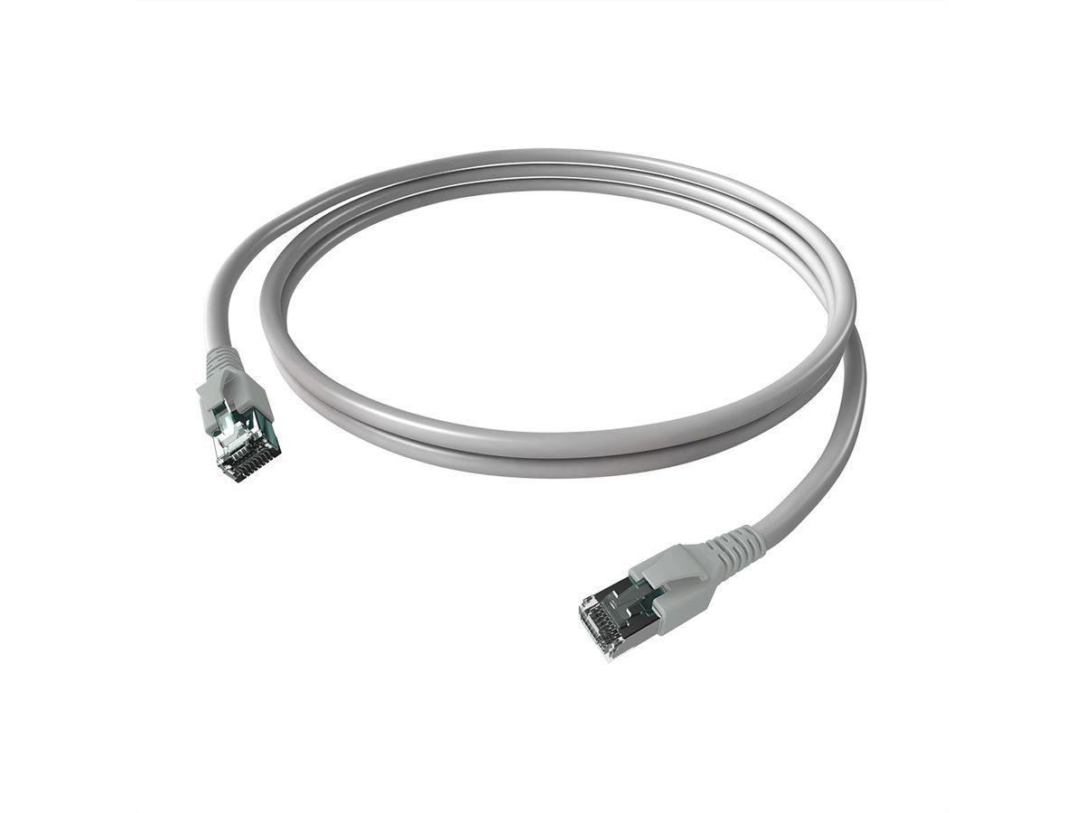 EasyLan FlexBoot Patchkabel Kat.6A, S/FTP, grijs, 2 m