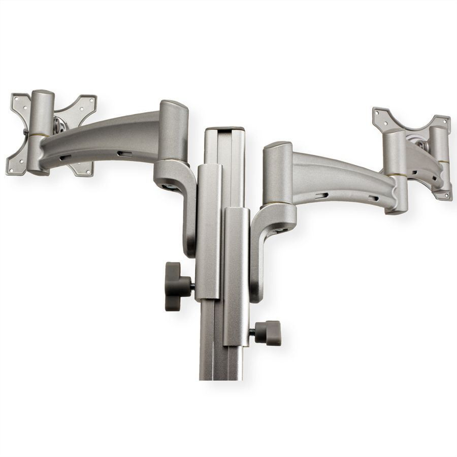 VALUE Dual LCD Monitor Arm, Desk Clamp, 4 Joints, height adjustable separately