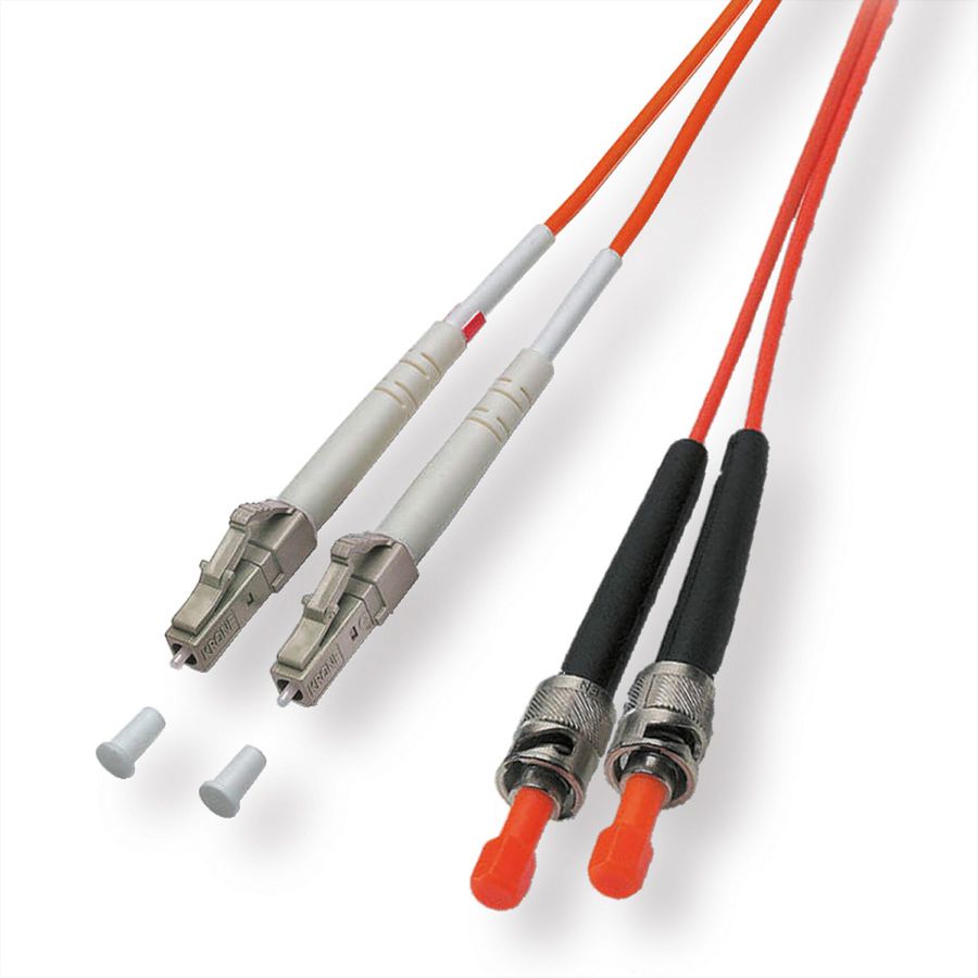 Quality LWL-Kabel 50/125µm OM2, LC/ST, orange, 2 m
