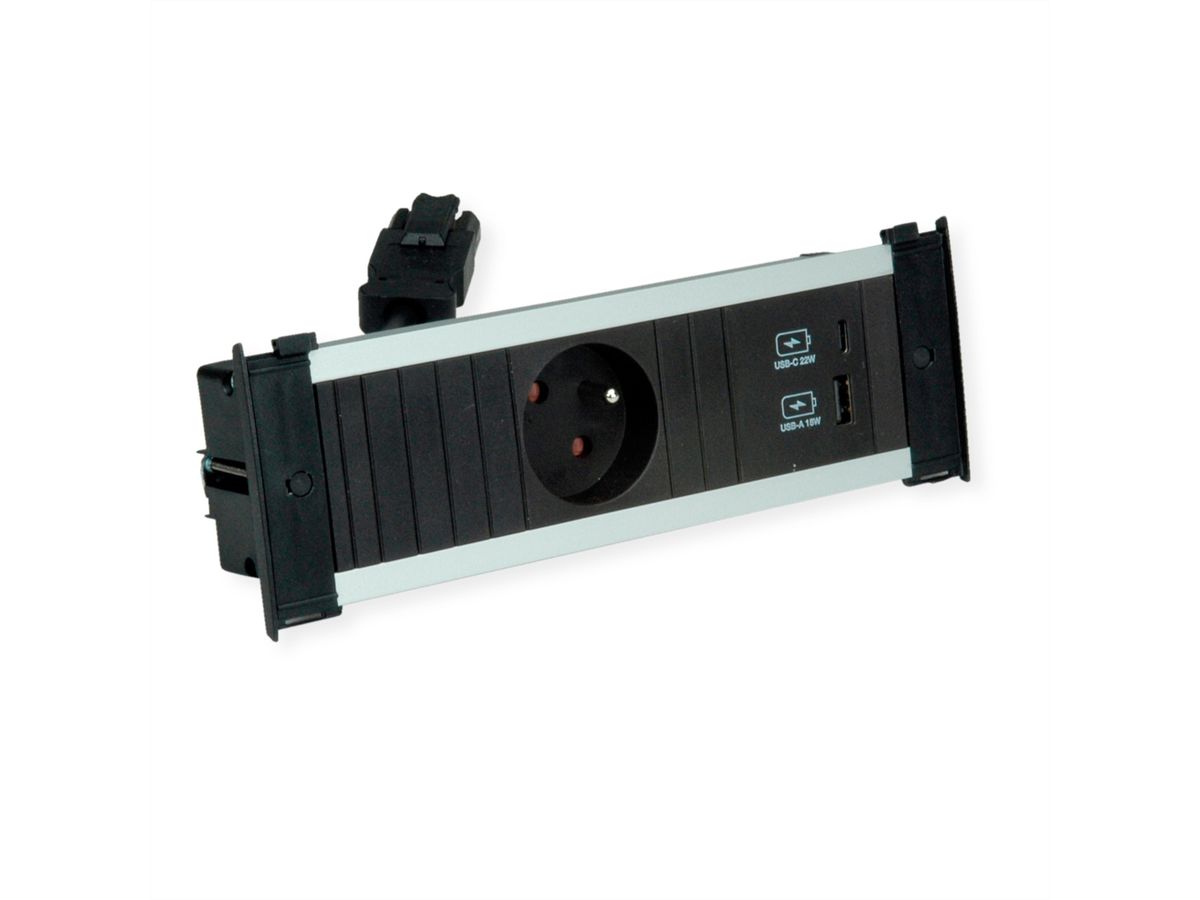 BACHMANN KAPSA S 1xUTE 1xUSB A&C 22W, 0.2m GST18 France