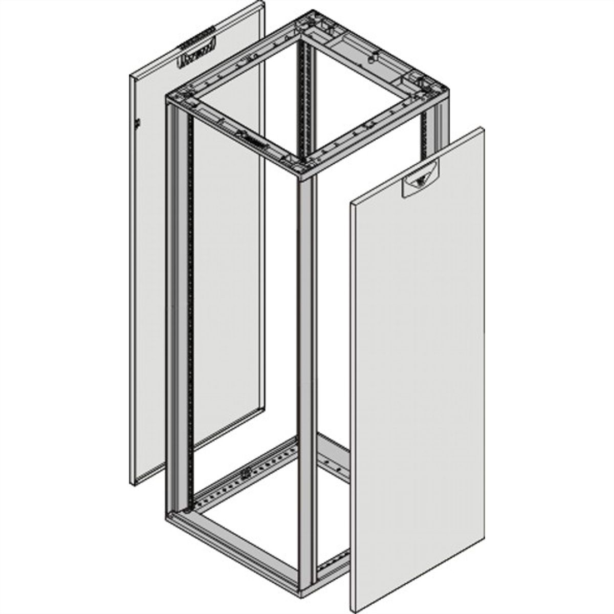 SCHROFF Novastar zijwand voor zwaar gebruik, RAL 7035, 47 U 500D