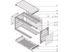 SCHROFF RatiopacPRO, complete behuizing, desktop, achteraf te monteren scherm, voorpaneel, 3 HE, 42 PK, 255 mm
