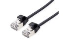 ROLINE F/UTP DataCenter Patchkabel Cat.6A (Class EA), LSOH, extra dun, zwart, 1 m