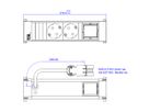 BACHMANN POWER FRAME 2xCEE7/3 1xCM 0.2m GST18 RAL9010