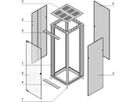 SCHROFF Eurorack-kast met voor- en achterdeur, 43 U 2020H 600W 600D, RAL 7021/7035