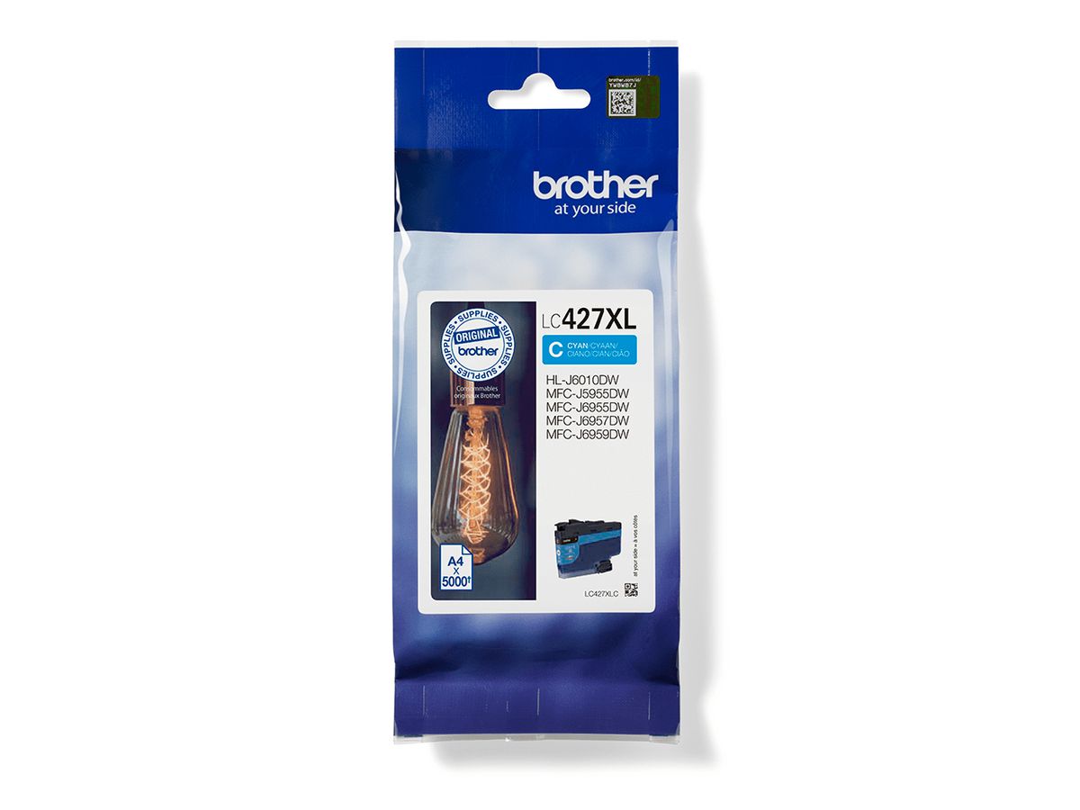 Brother LC427XLC inktcartridge 1 stuk(s) Origineel Cyaan