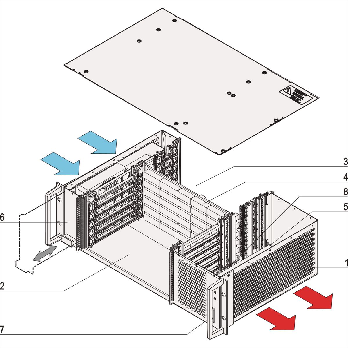 SCHROFF CPCI System for ATX PSU, Horizontal, 2 U, 4 Slot