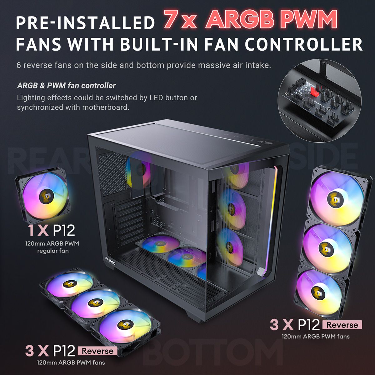 ANTEC Constellation C5 ARGB PC case Midi Tower ATX, black