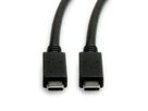 ROLINE USB 3.2 Gen 2 Cable, PD (Power Delivery) 20V5A, with Emark, C-C, M/M, black, 0.5 m