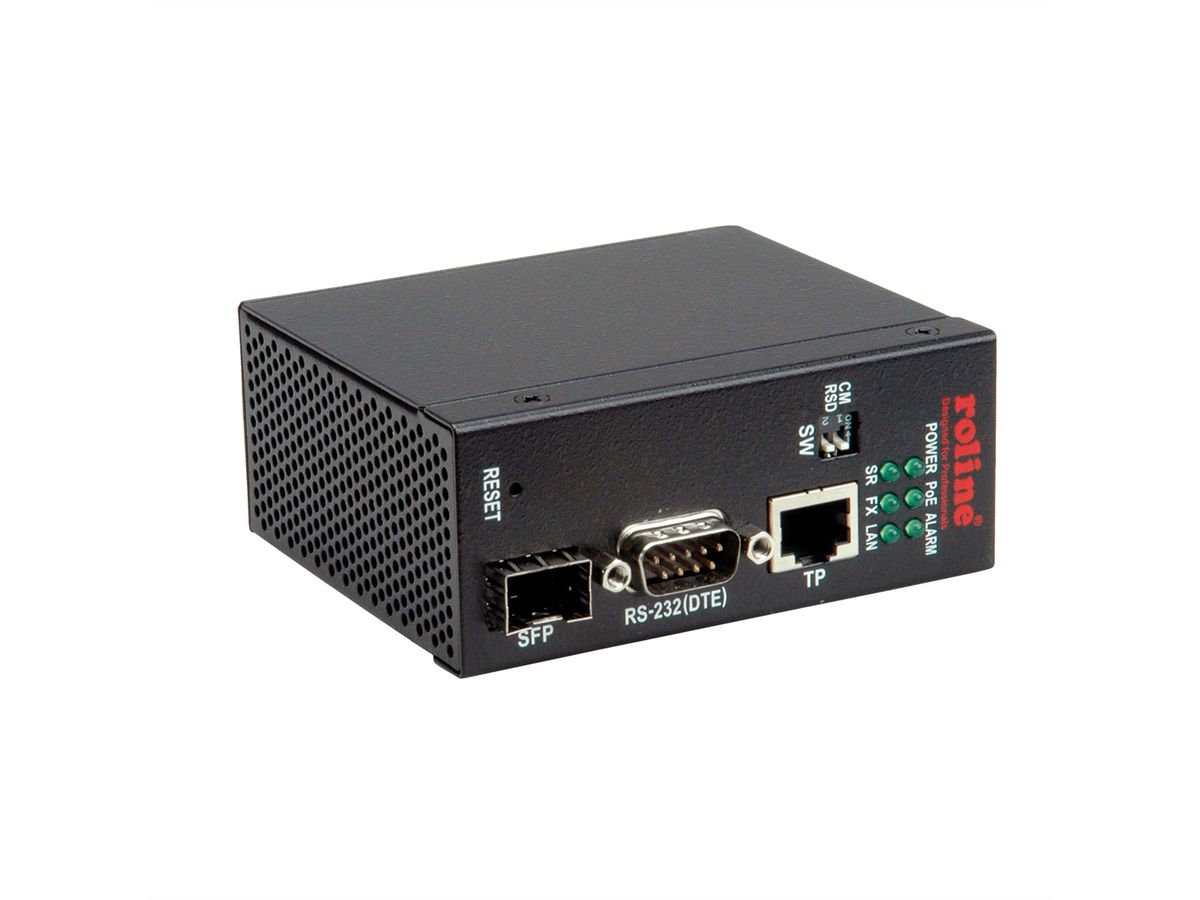ROLINE Industrial Ethernet to Serial Media Converters (RS-232), 1x SFP