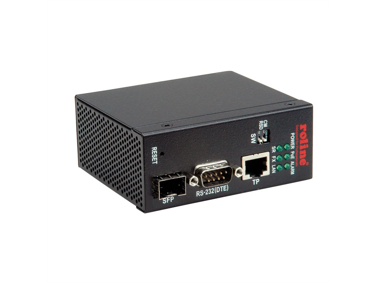 ROLINE Industriële Converter Ethernet - Seriële RS232, Seriële Server