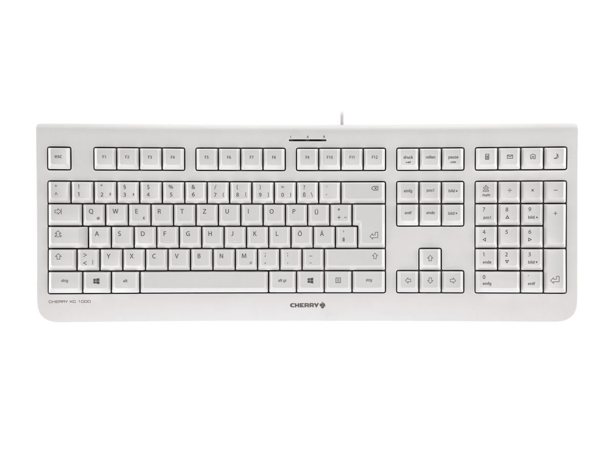 CHERRY KC 1000 USB QWERTY Amerikaans Engels Grijs