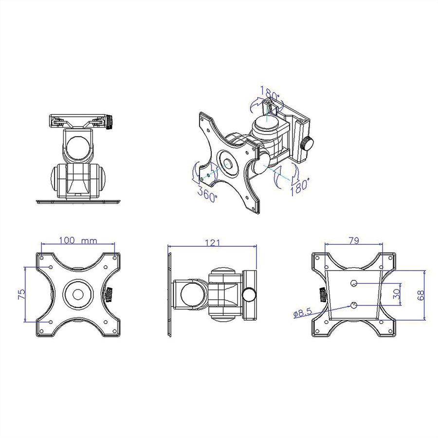VALUE LCD Monitor Wall Mount Kit, 2 Joints
