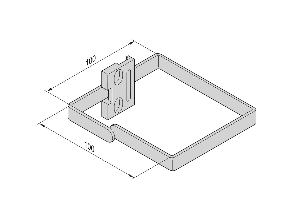 SCHROFF VARISTAR Kabelgeleider staal, 100x100, aan de profielen (Rack 800 mm breed) of 19"-Profiel, 4 stuks