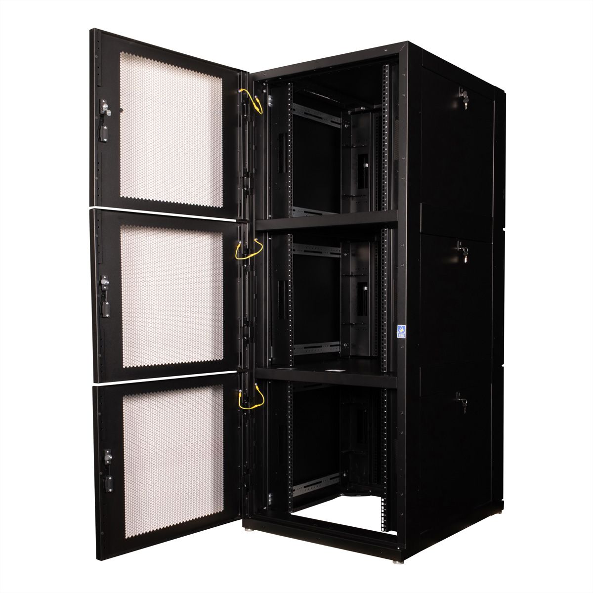 ROLINE colocation-kast 47HE 800x1000 mm, 3 compartimenten, zwart