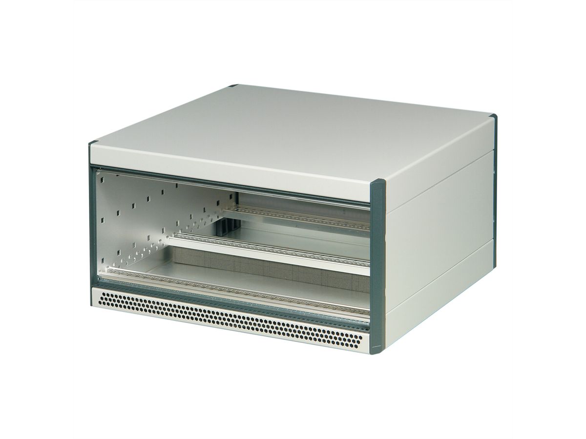SCHROFF RatiopacPRO AIR Complete behuizing, tafelmodel, achteraf te monteren afscherming, frontpaneel, 3/4 HE, 42 HE, 315 mm