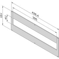 SCHROFF EuropacPRO Frontpaneel voor 19" moduledrager, 3 HE, 84 HP, 2,5 mm, Al, voorkant geanodiseerd, achterkant geleidend
