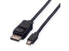 VALUE DisplayPort kabel, DP M - Mini DP M, zwart, 2 m