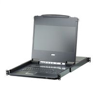 ATEN CL6708MW 43 cm LCD KVM-switch, USB-DVI 8 poorten, Toetsenbord indeling Frans