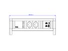 BACHMANN DESK 2xCH 0°, 1xUSB A/C 22W GST18 Switzerland