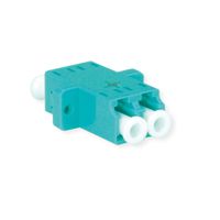 TELEGÄRTNER  LC/APC Duplex adaptor, multimode, cramic sleeve, plastic housing, turquoise, Z77