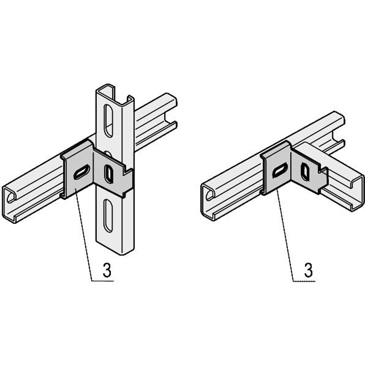 SCHROFF Eurorack C-Rail Combination Bracket