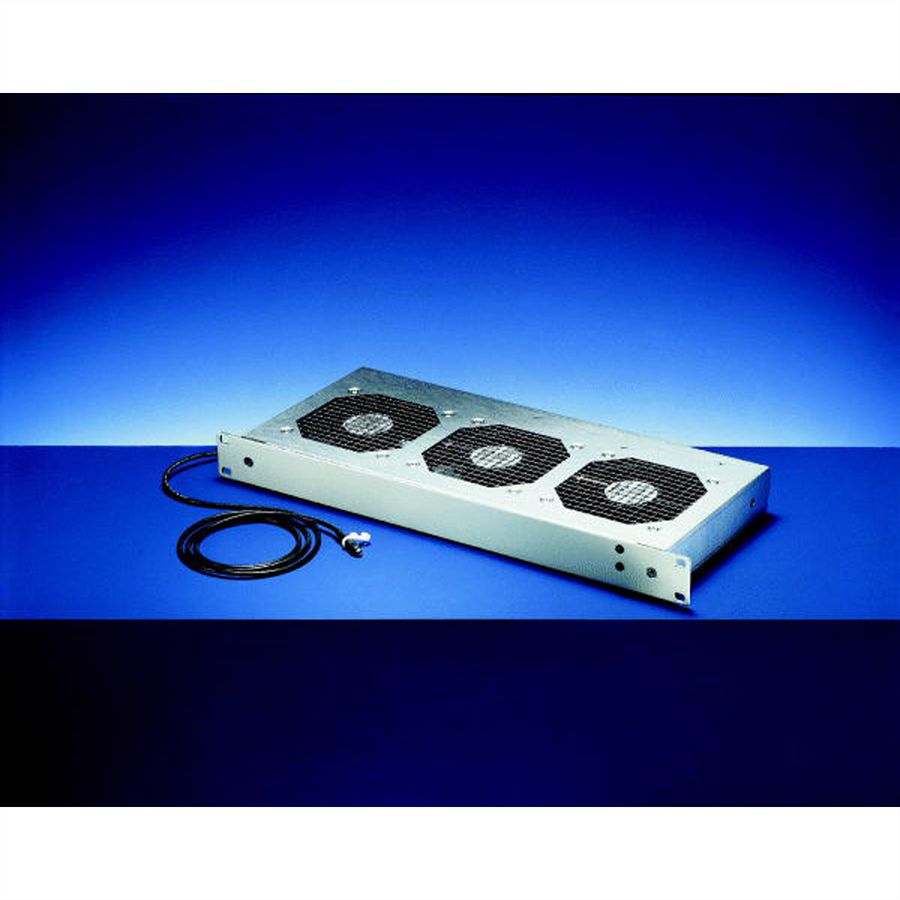 SCHROFF 19'' Ventilatoreenheid, 1 U, Toerentalregeling en bewaking, 3 ventilatoren, 24 VDC, Snelheidsgestuurd en functiebewaakt