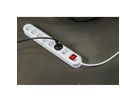 BACHMANN SMART stekkerdoos 6x geaard contact, schakelaar, overspanningsbeveiliging, wit, 1,5 m